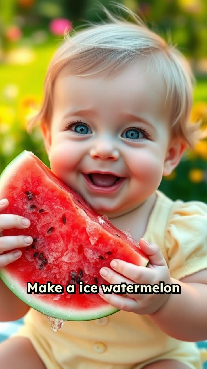 Watermelon Baby Eating Fun