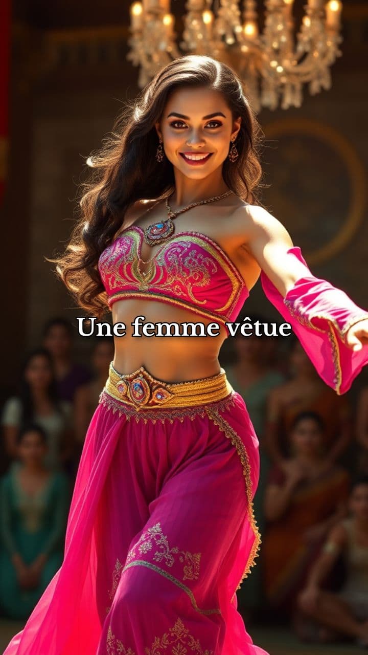 Danse passionnée d'une femme en costume