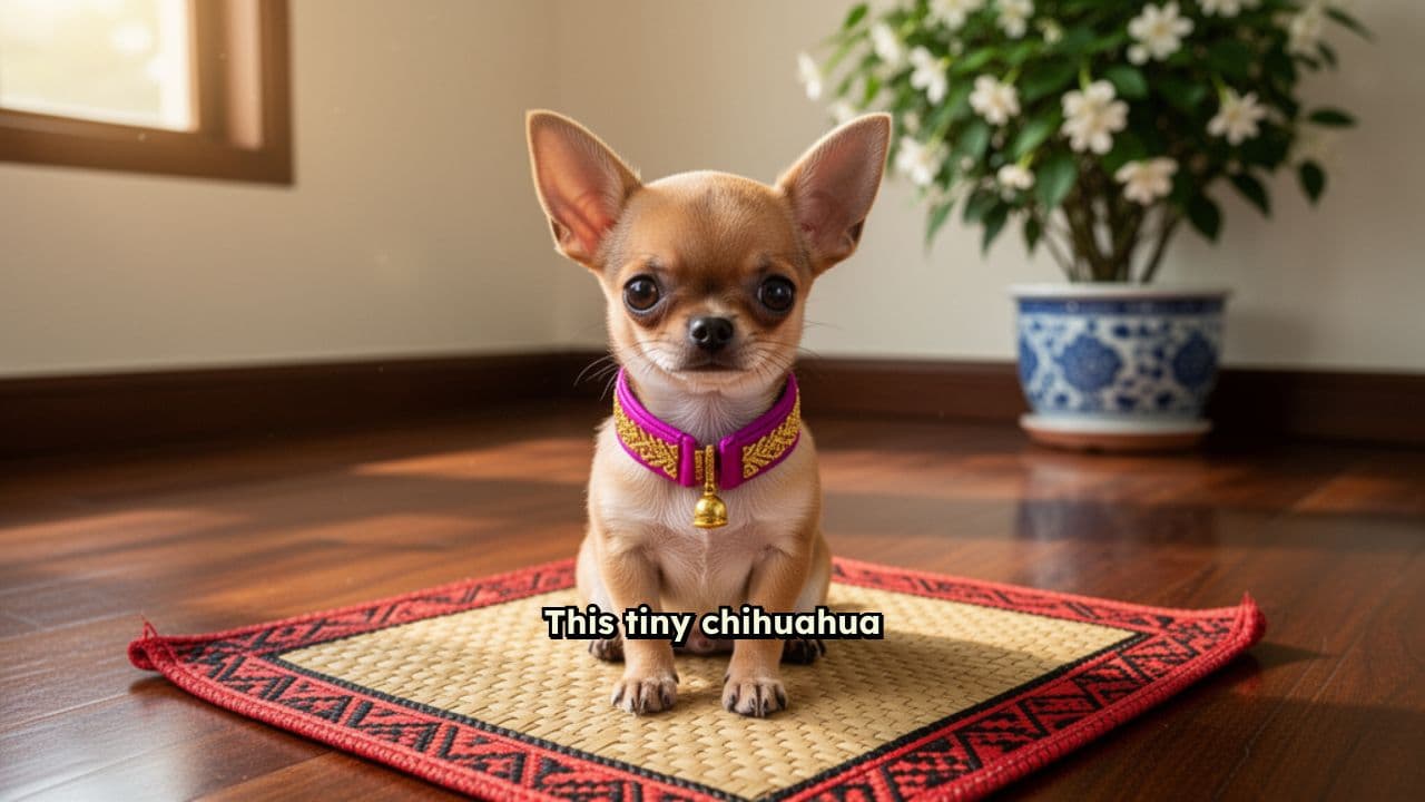 Chihuahua Nails Polite Thai Greeting
