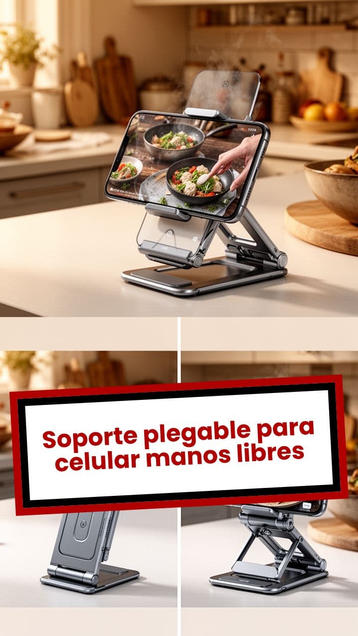 Soporte plegable para celular manos libres