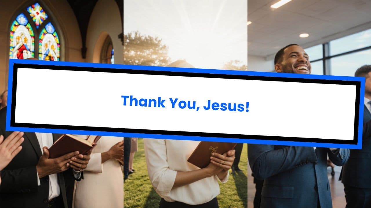 Thank You, Jesus!