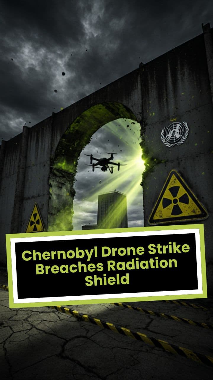 Chernobyl Drone Strike Breaches Radiation Shield