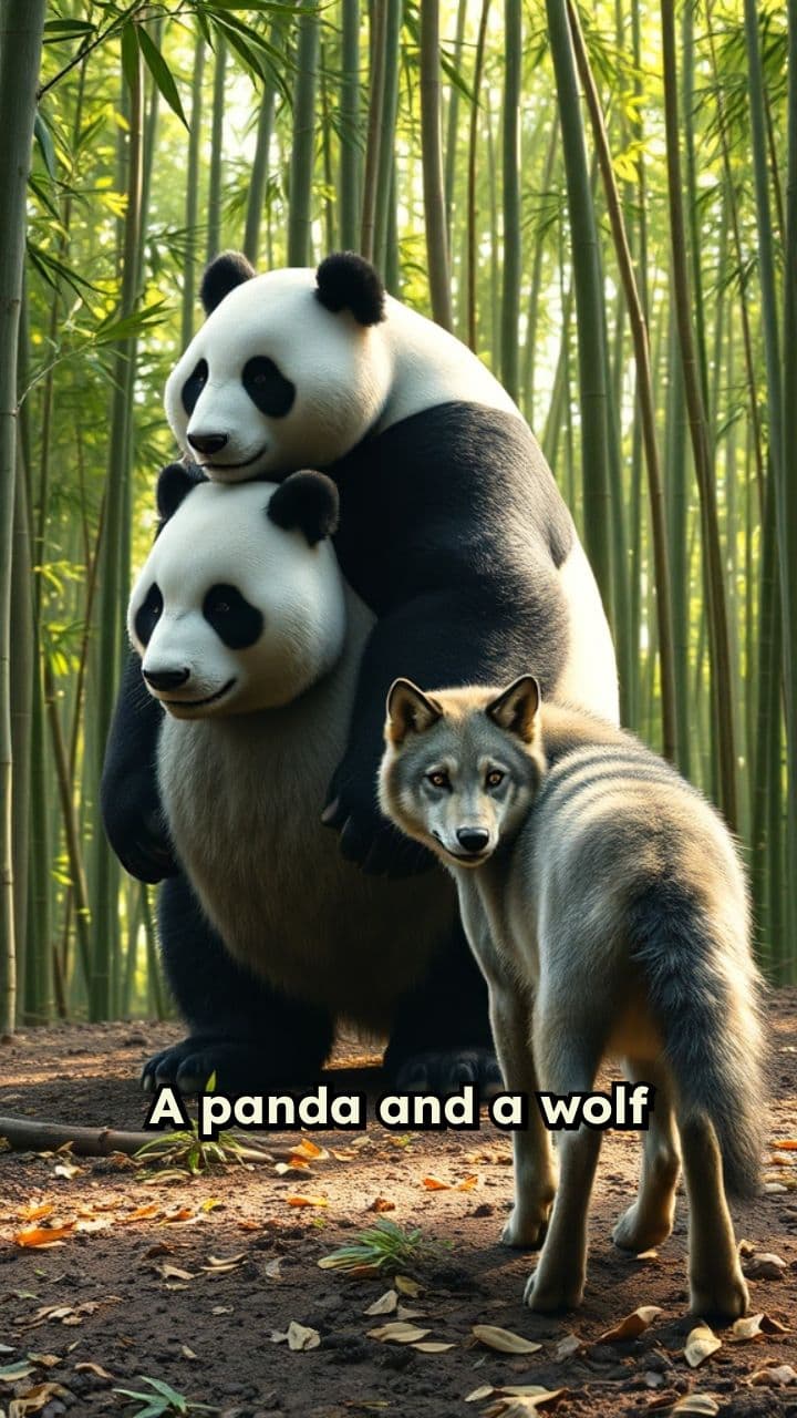 Panda vs. Wolf: A Lesson in Survival