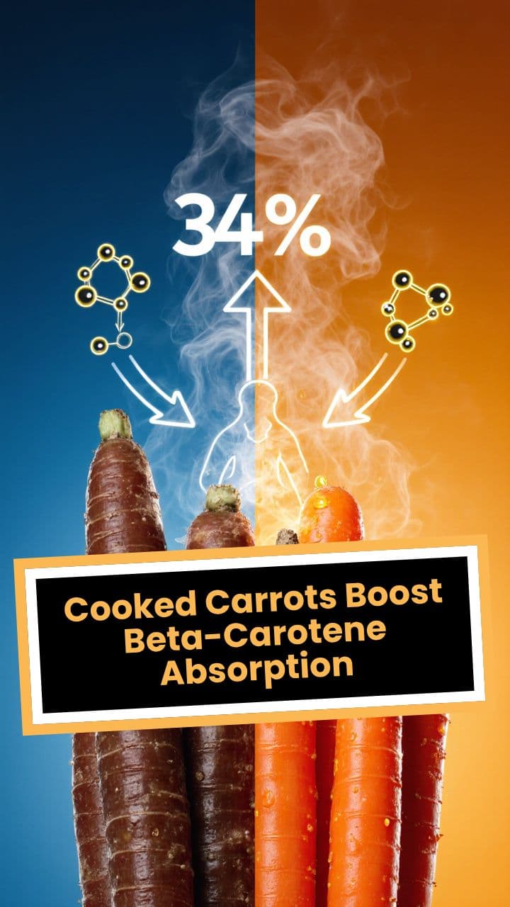 Cooked Carrots Boost Beta-Carotene Absorption