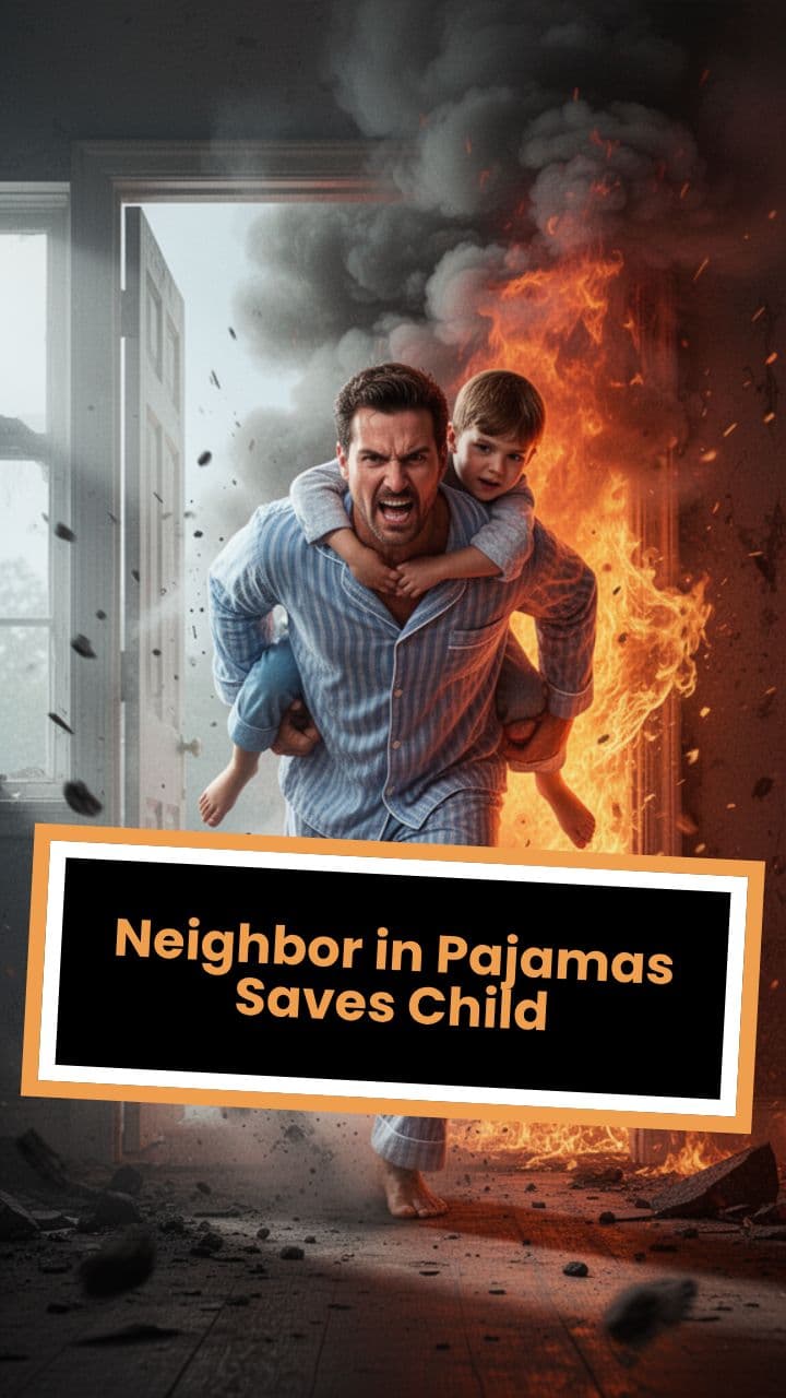 Neighbor in Pajamas Saves Child