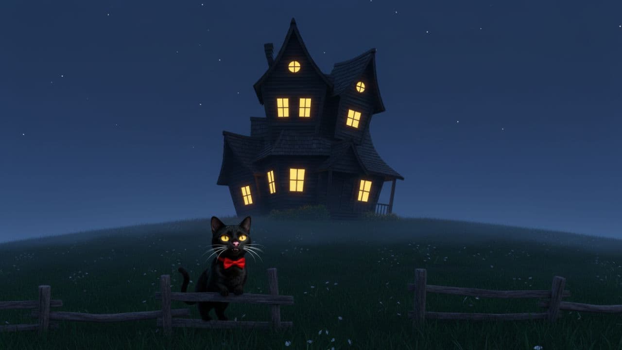 Чёрная кошка и тикающие часы