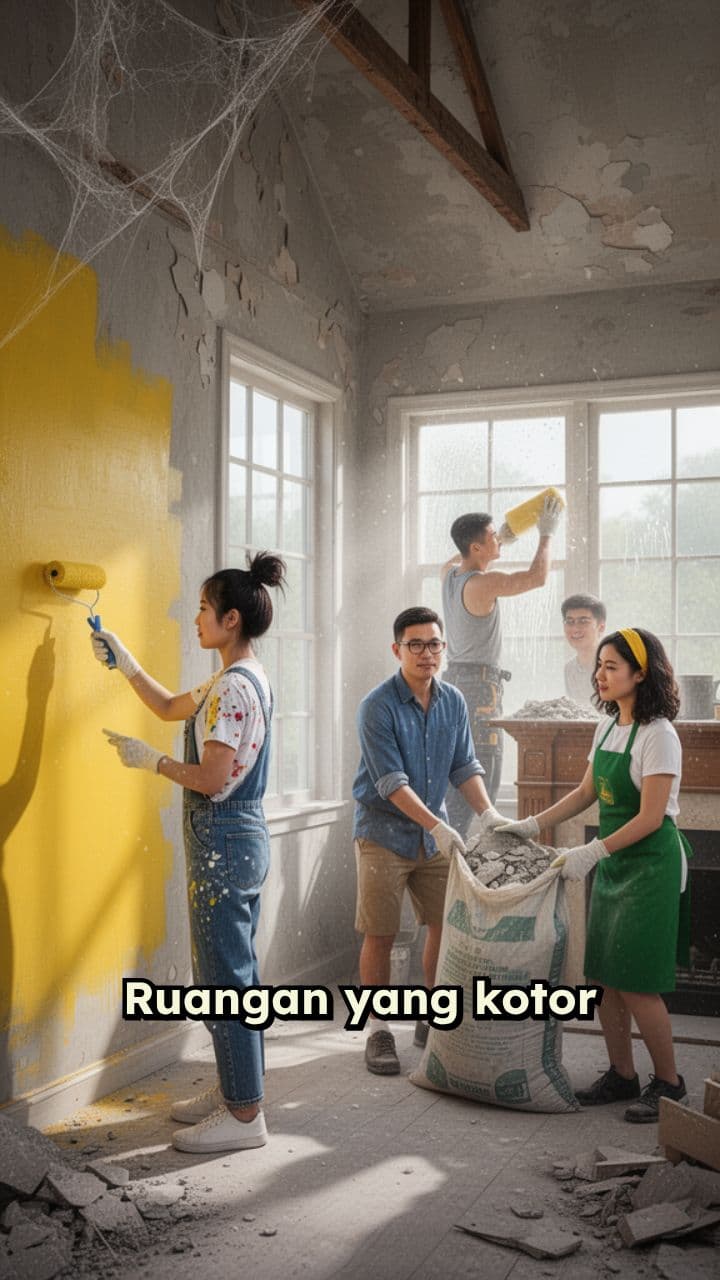 Transformasi Ruangan Kotor Jadi Rapi