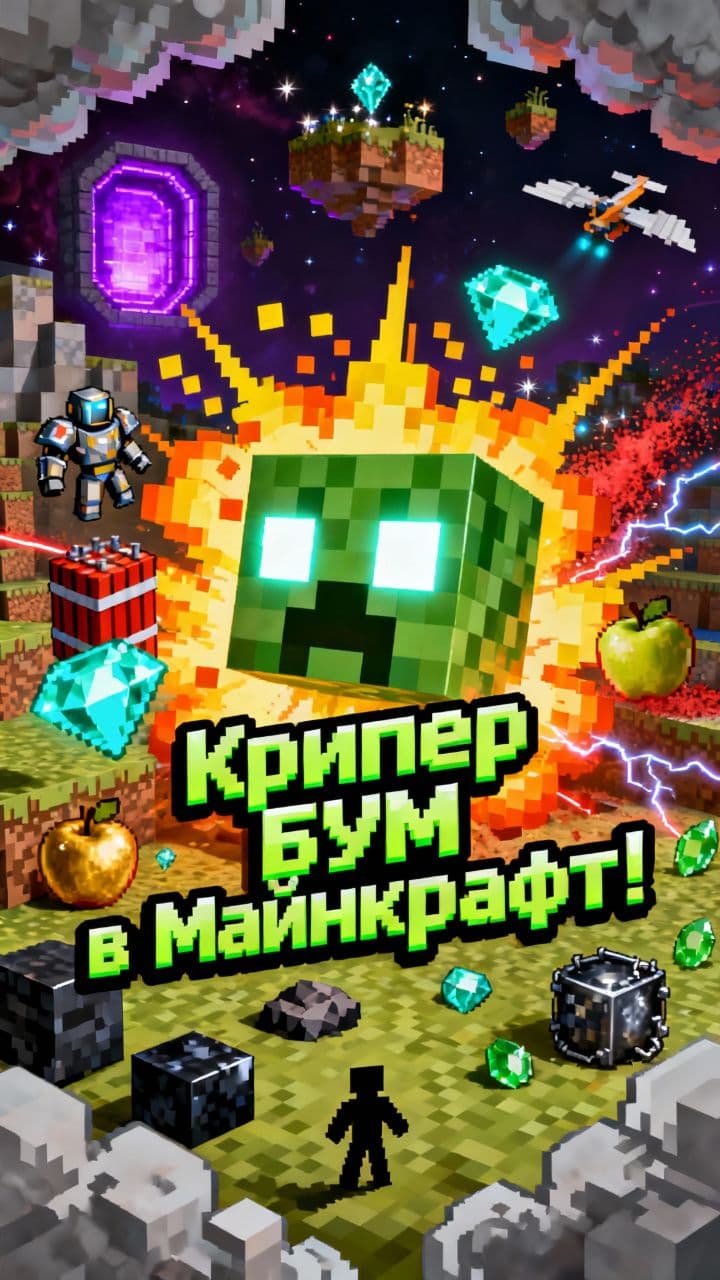 Крипер БУМ в Майнкрафт!