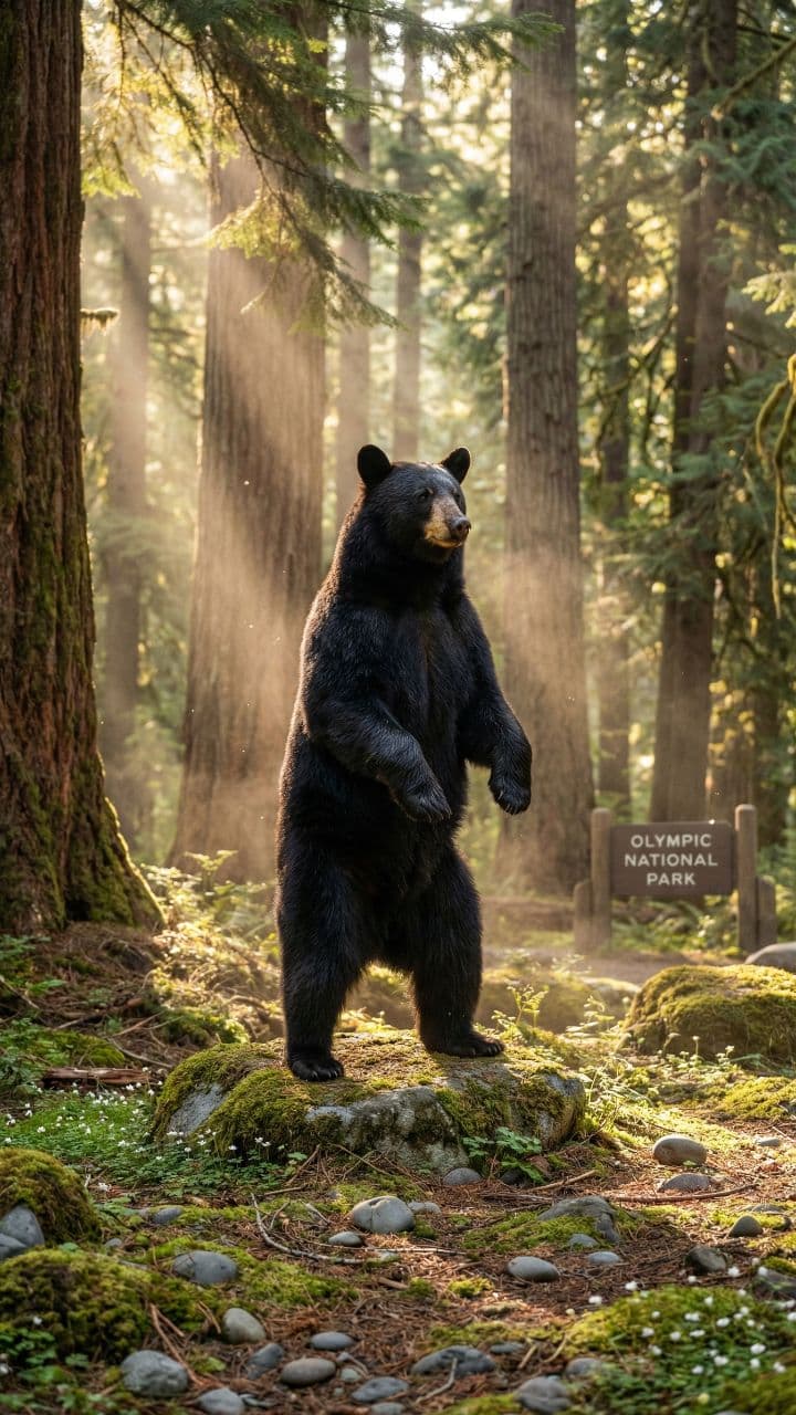 Oso liberado de bidón de plástico