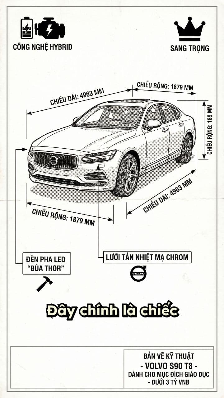 Volvo S90 T8: Limousine trá hình mạnh nhất