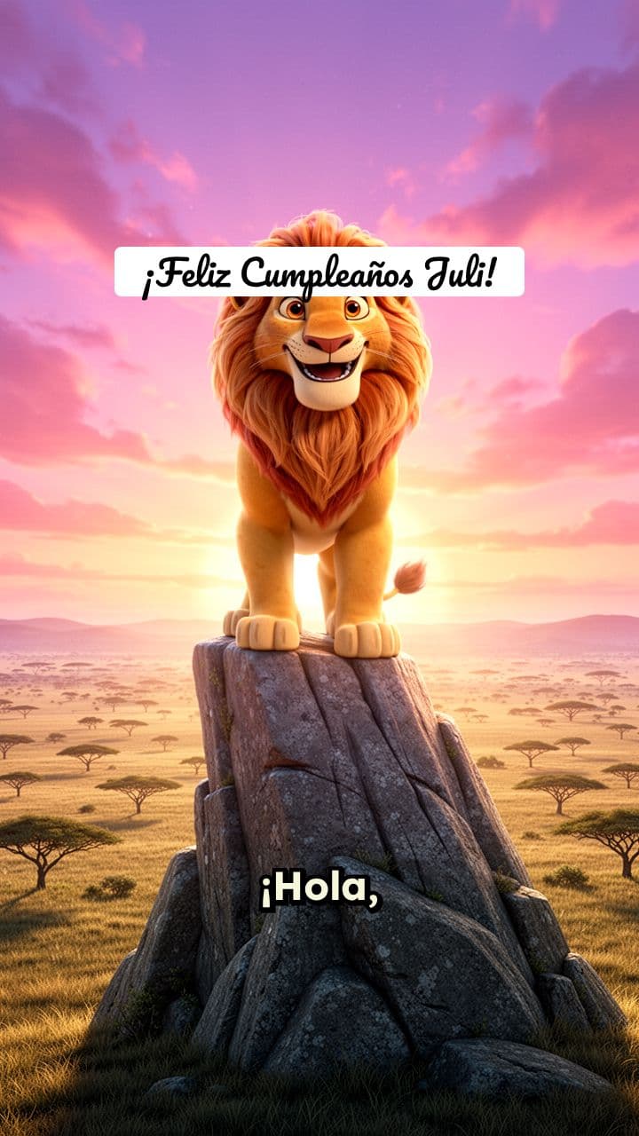 Saludos de Simba para Juli