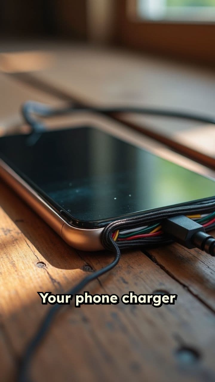 DIY Charger Cable Saver Using Pen Spring