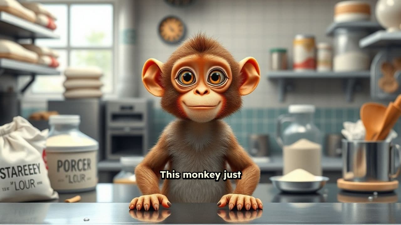 Monkey Baker Impresses with Skills