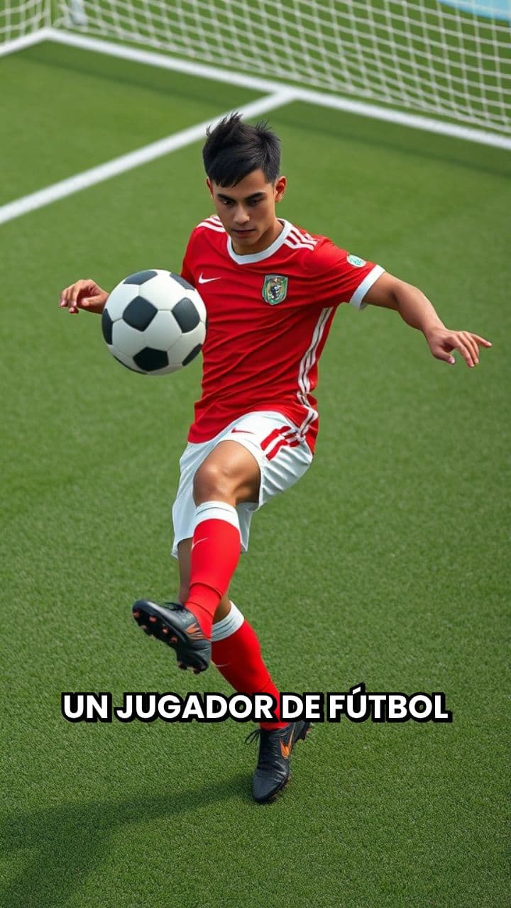 Gol y celebración del jugador de fútbol