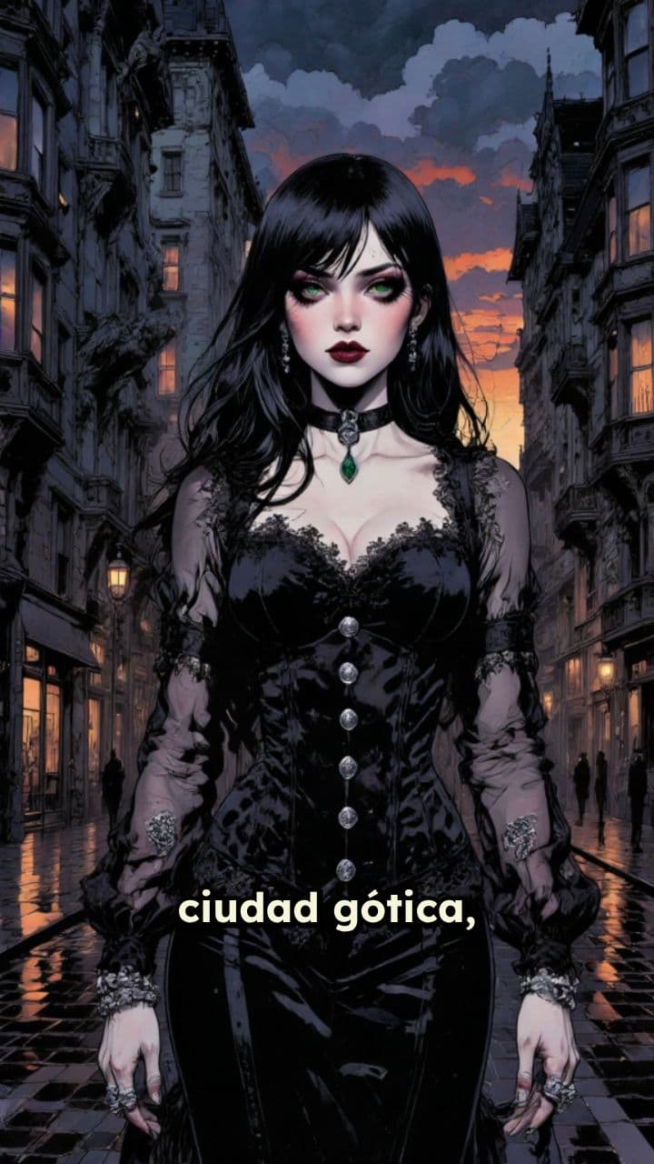 Chica gótica en la lluvia
