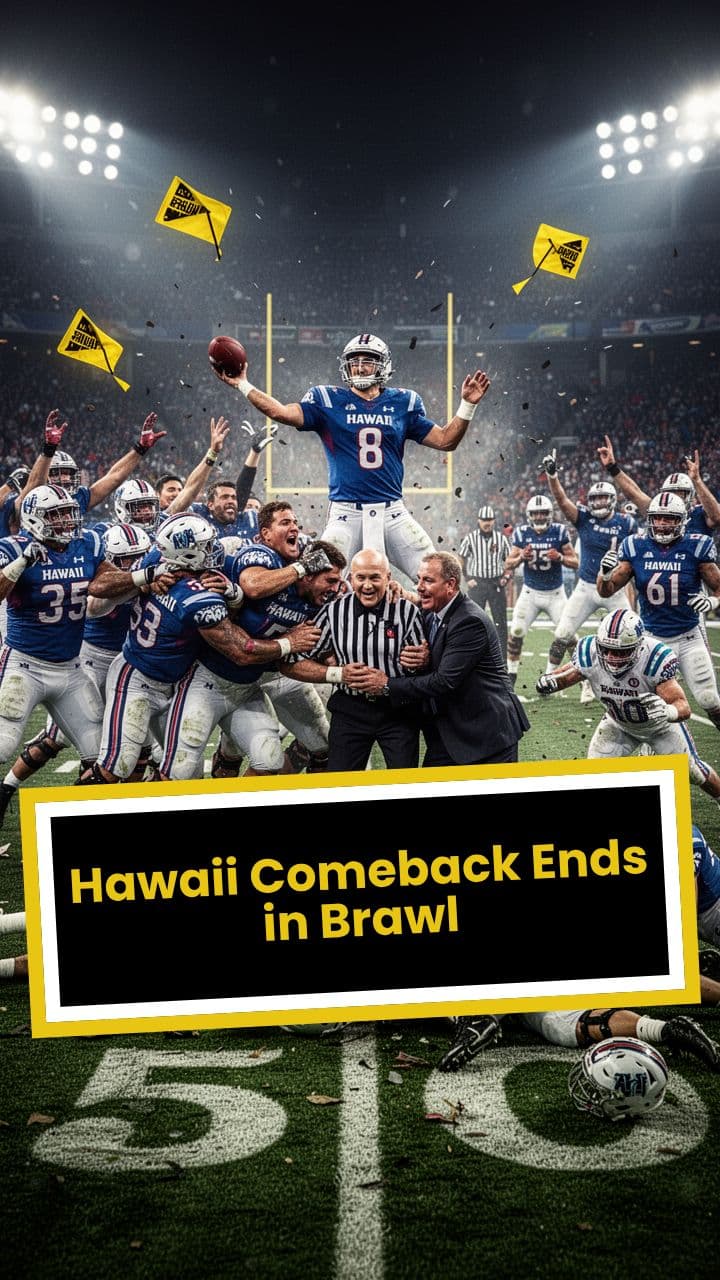 Hawaii Comeback Ends in Brawl
