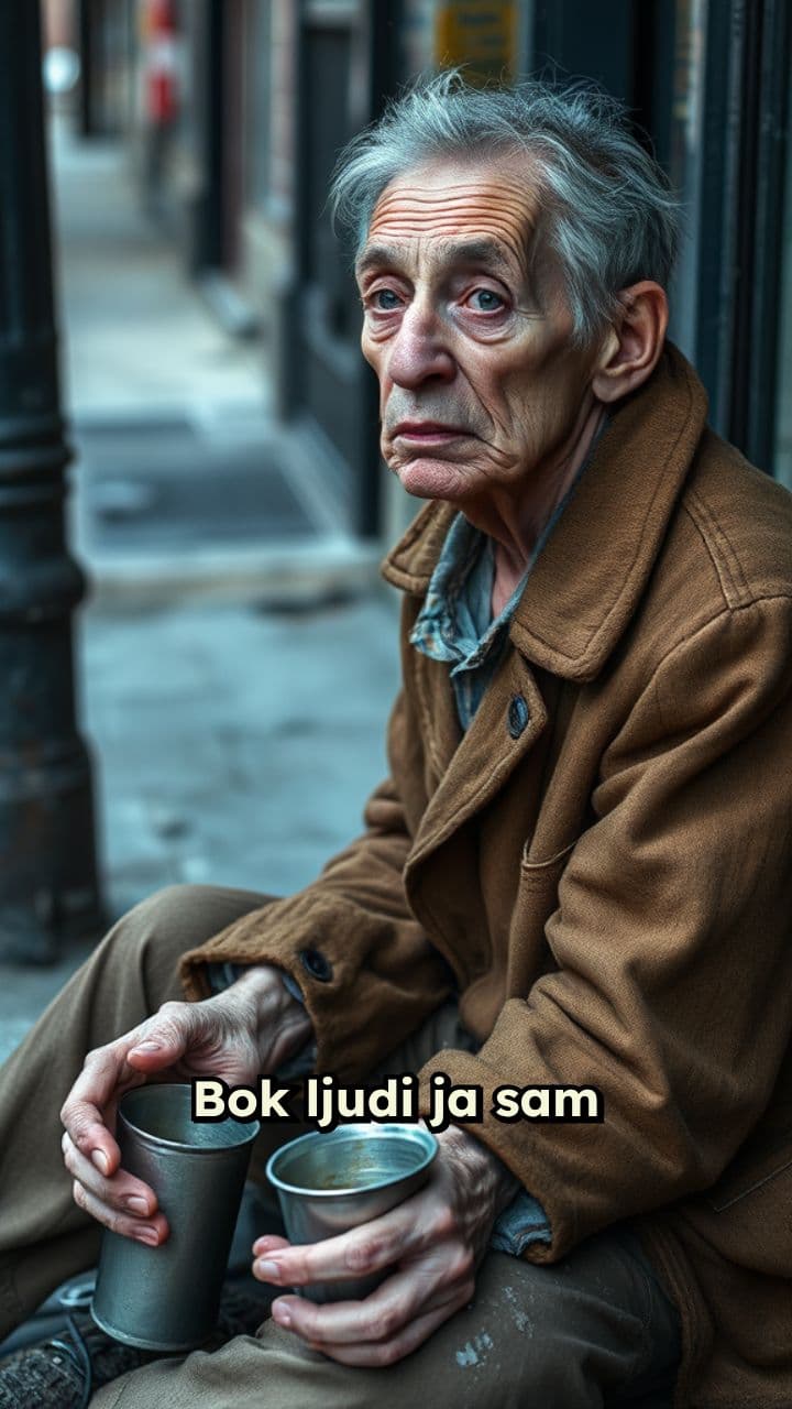 Pomoć siromašnom čovjeku na ulici