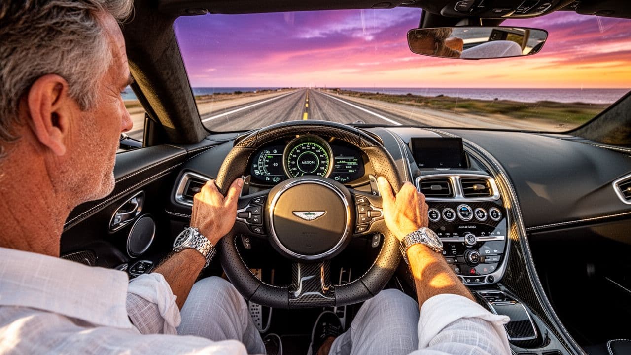 Aston Martin Vanquish Volante 2025 Sunset Drive