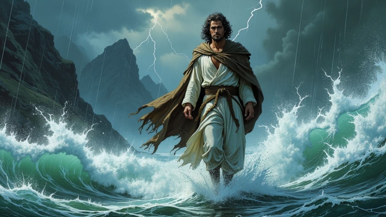 Jesus Calms the Storm Walking on Water