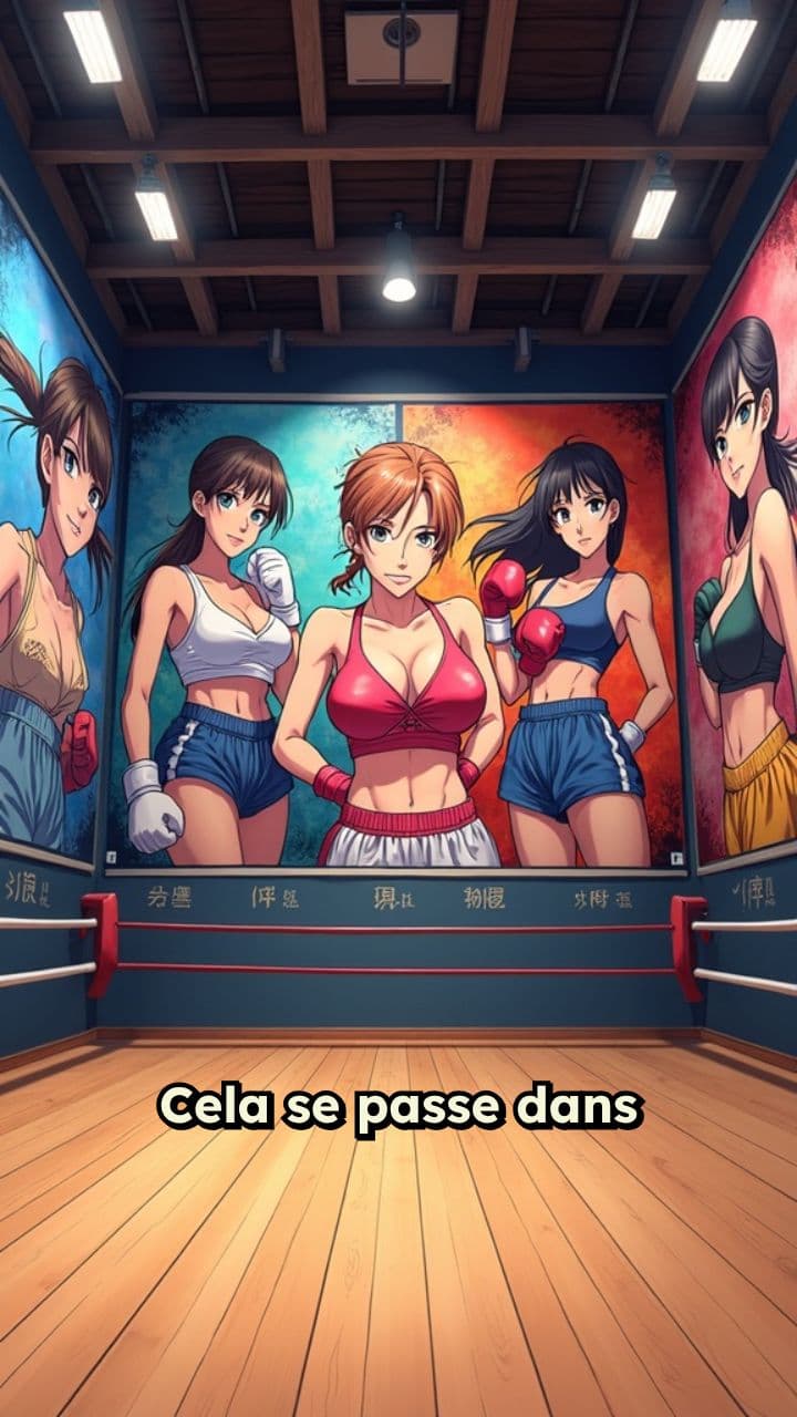 Combat de lutte animé dans le gymnase