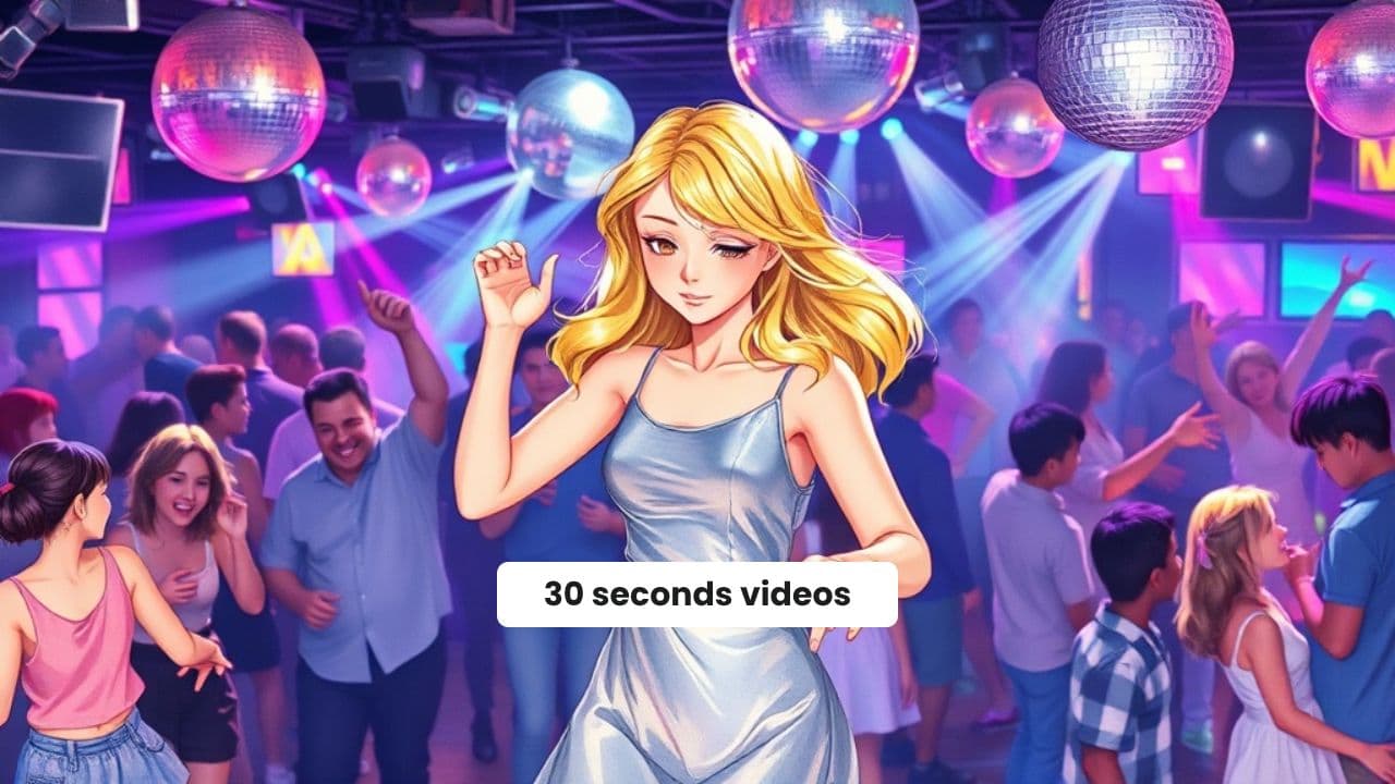 Drunk Teen Dancing Under Strobe Lights