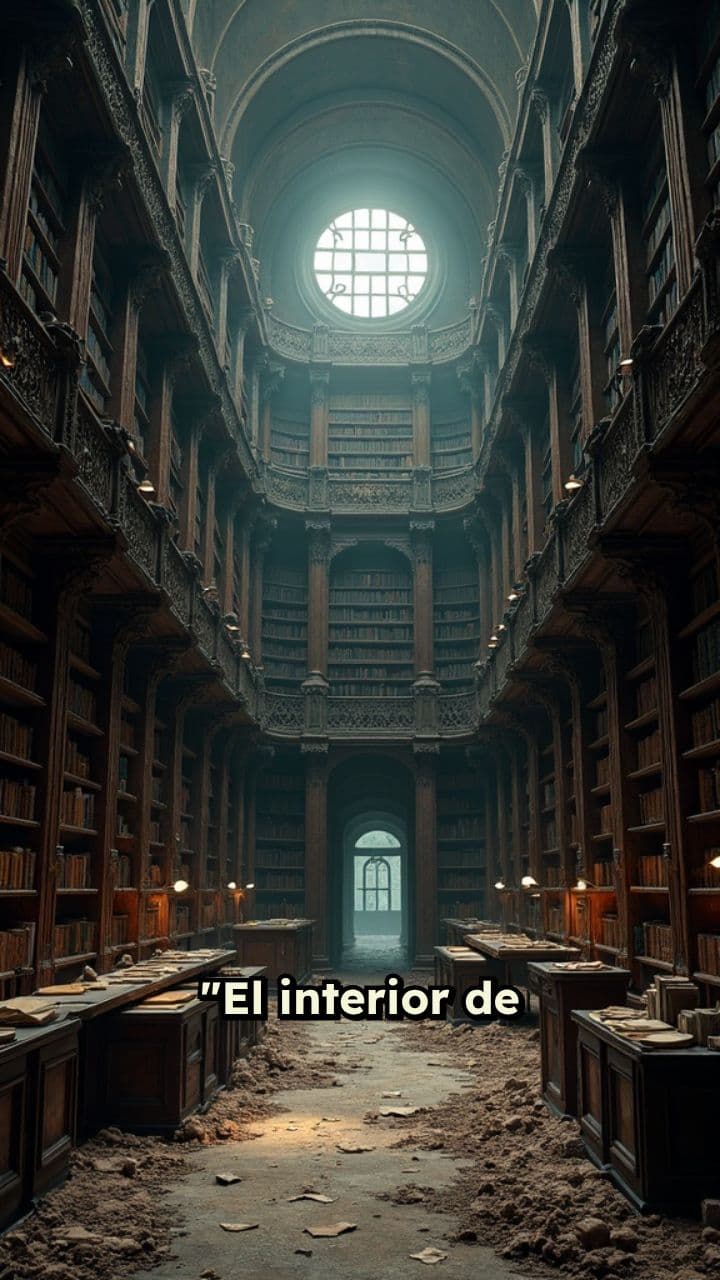 Biblioteca Abandonada en Ruinas
