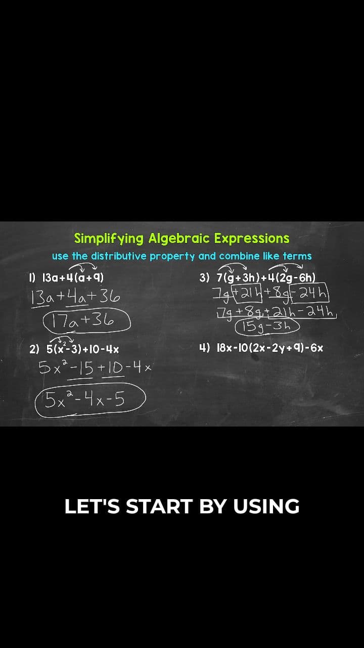 Distributing a Negative Number