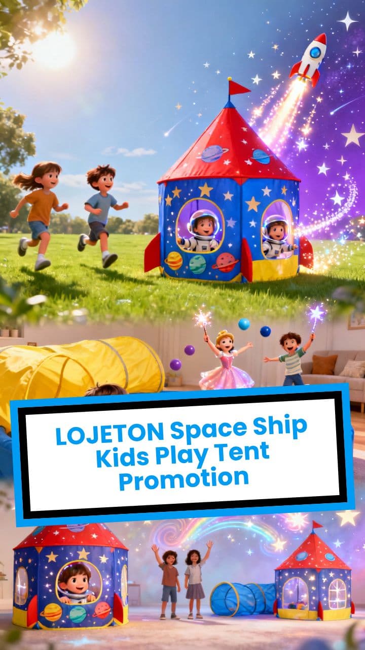 LOJETON Space Ship Kids Play Tent Promotion