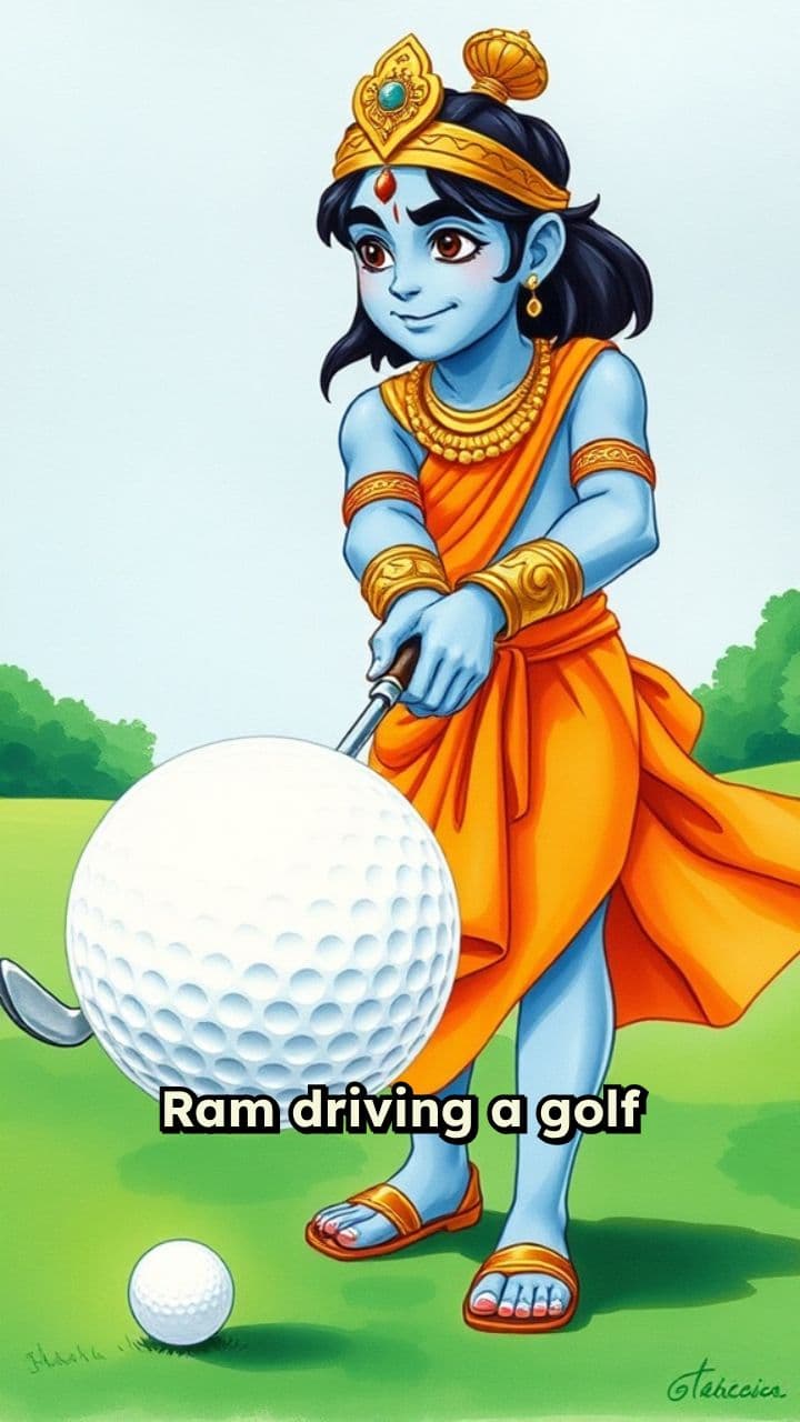 Ram's Golf Ball with Ravanna Design