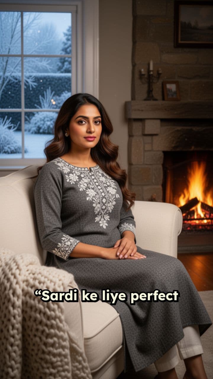 Perfect Winter Woolen Kurti Set