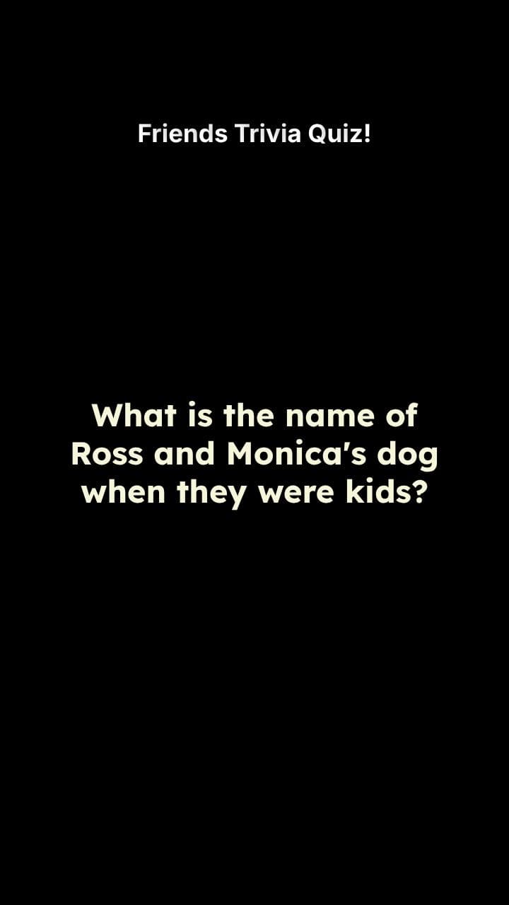 Friends Trivia Quiz!