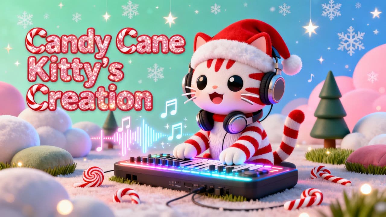 Candy Cane Kitty's Creation