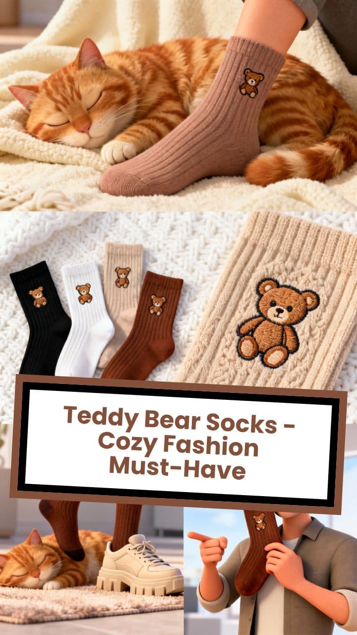 Teddy Bear Socks - Cozy Fashion Must-Have