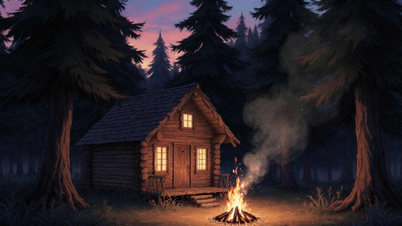 Dusk at the Cozy Cabin