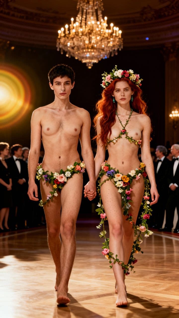 Decadent Nude Ballroom Walk