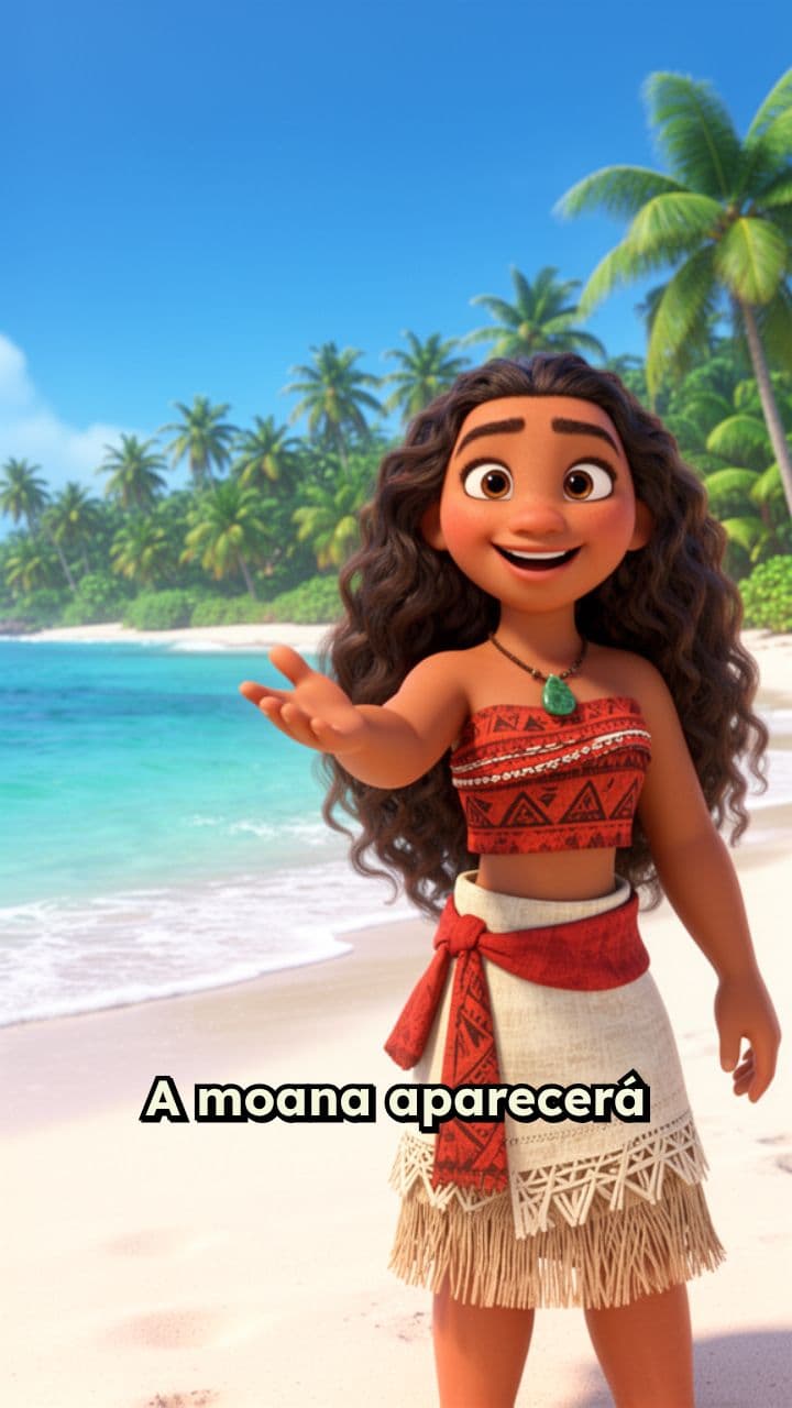 Moana e Maui desejam feliz aniversário