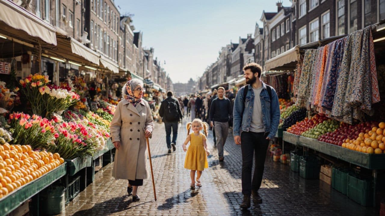 Albert Cuyp Market in Amsterdam