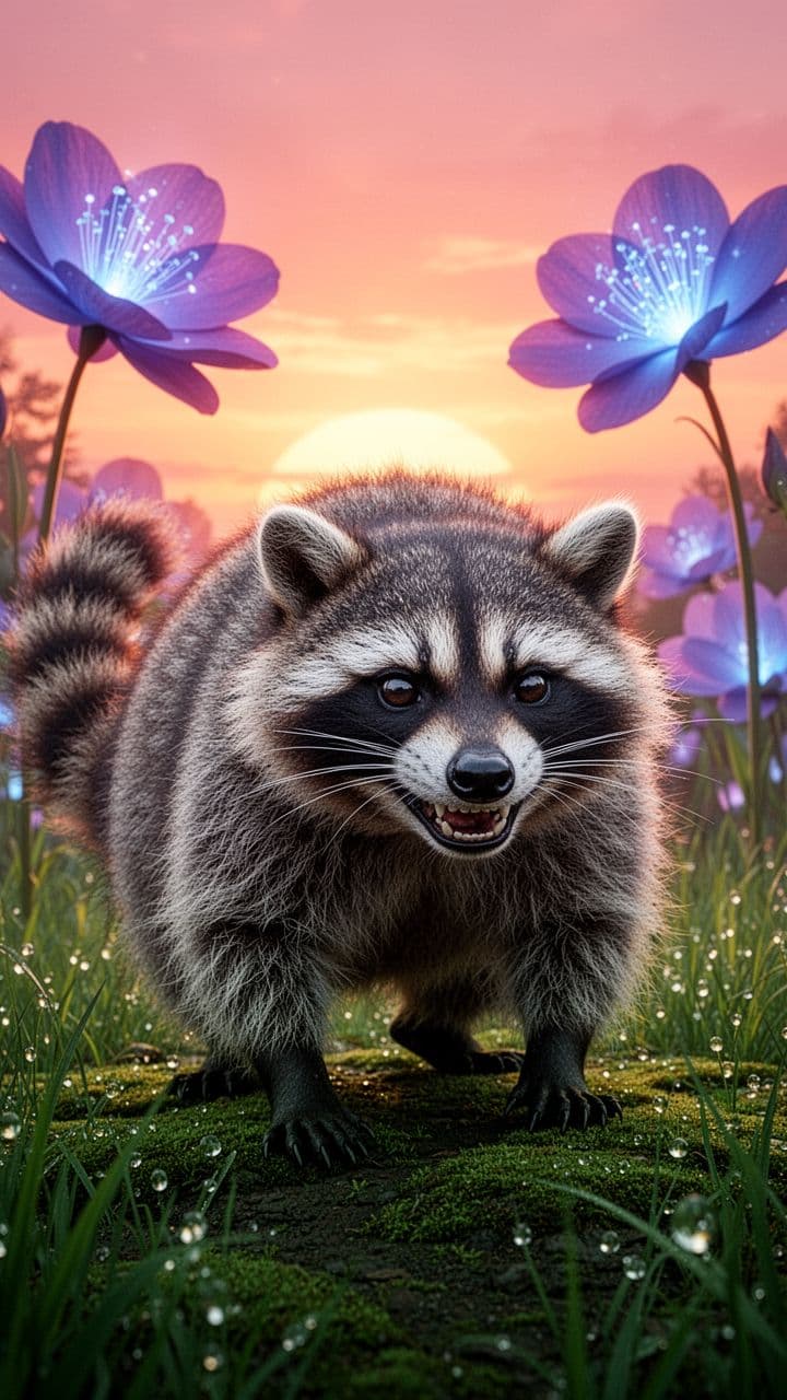 Raccoon Bandit Steals Magic Carrots