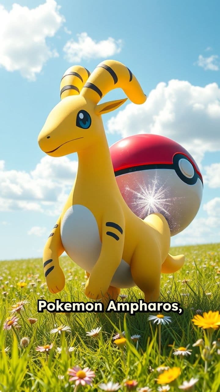 Ampharos Unleashes Lightning in the Forest