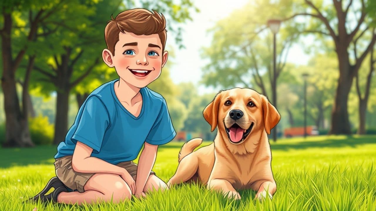 Boy and Dog Adventure