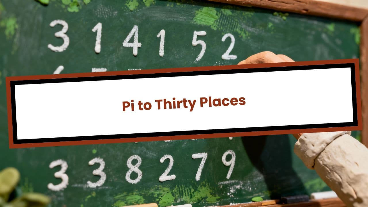 Pi to Thirty Places