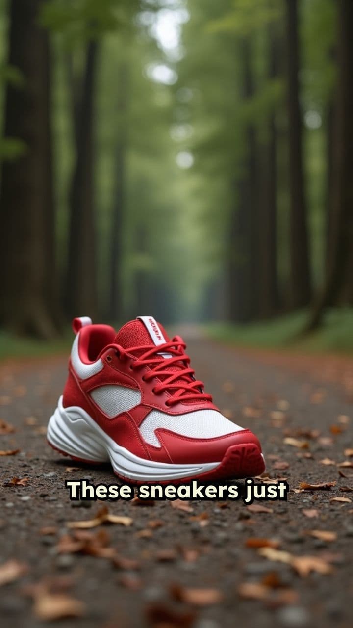 Lebendige Sneakers im Wald