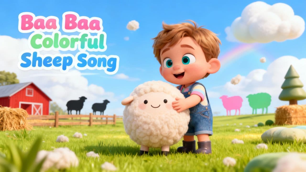 Baa Baa Colorful Sheep Song