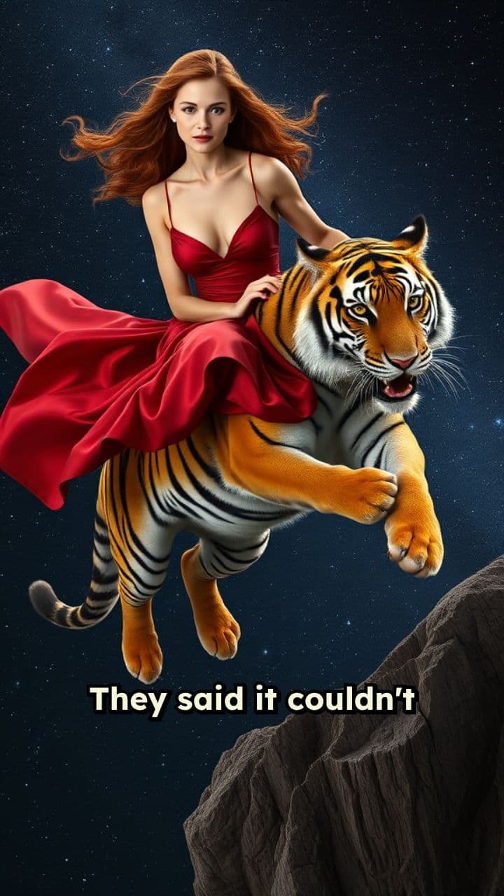 Bengal Tiger Leap into Space