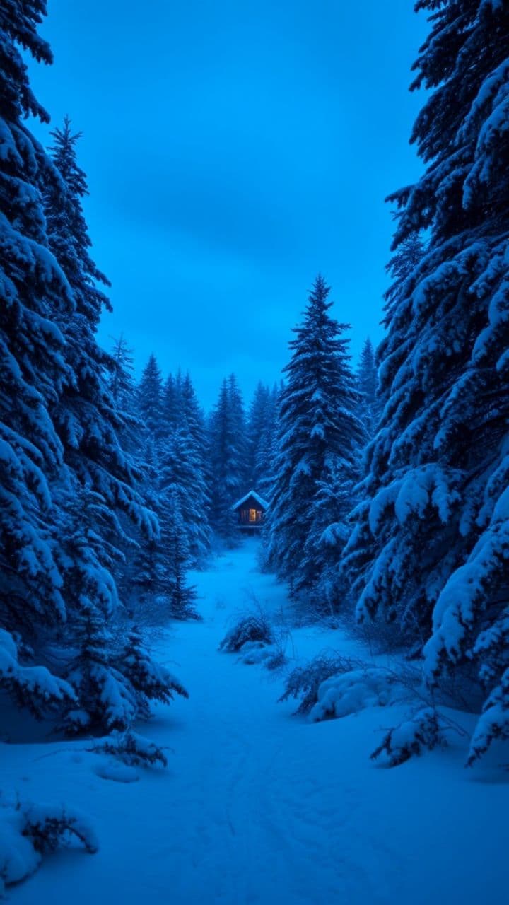 Winterzauber in der Stille der Nacht