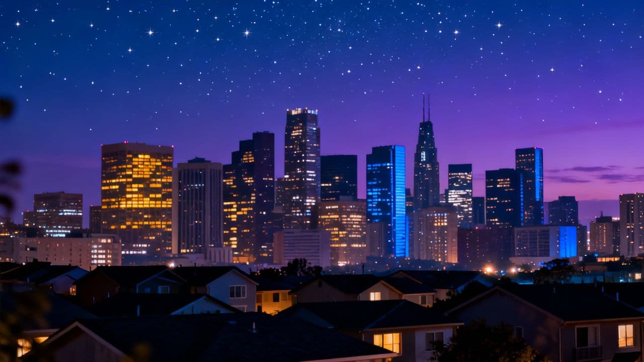 Midnight Lofi Cityscape