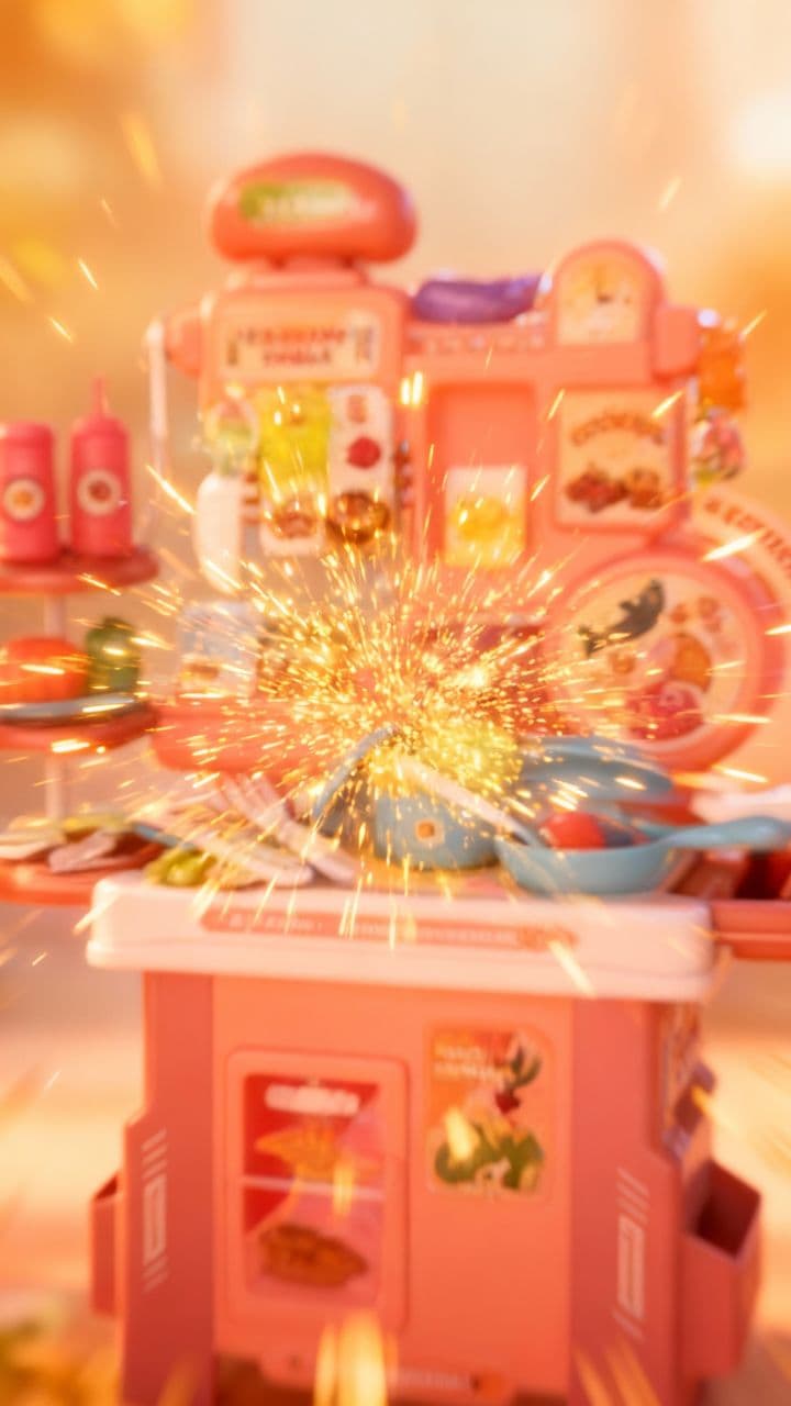 Realistic Kitchen Play Set Ad