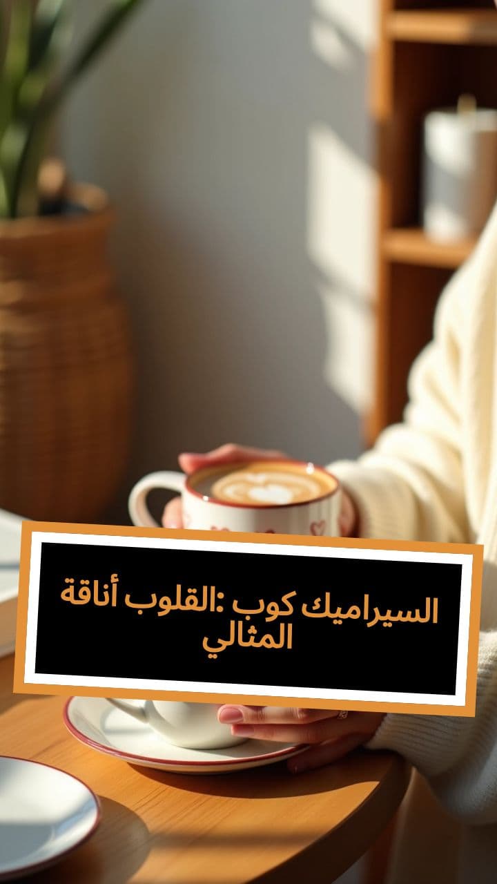 أناقة القلوب: كوب السيراميك المثالي