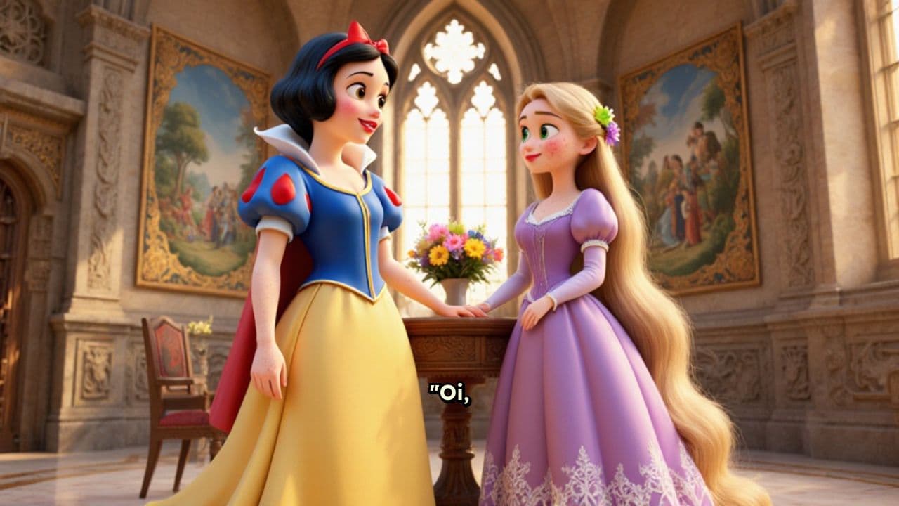 Princesas convidam Laura para foto