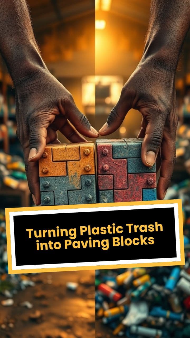 Turning Plastic Trash into Paving Blocks